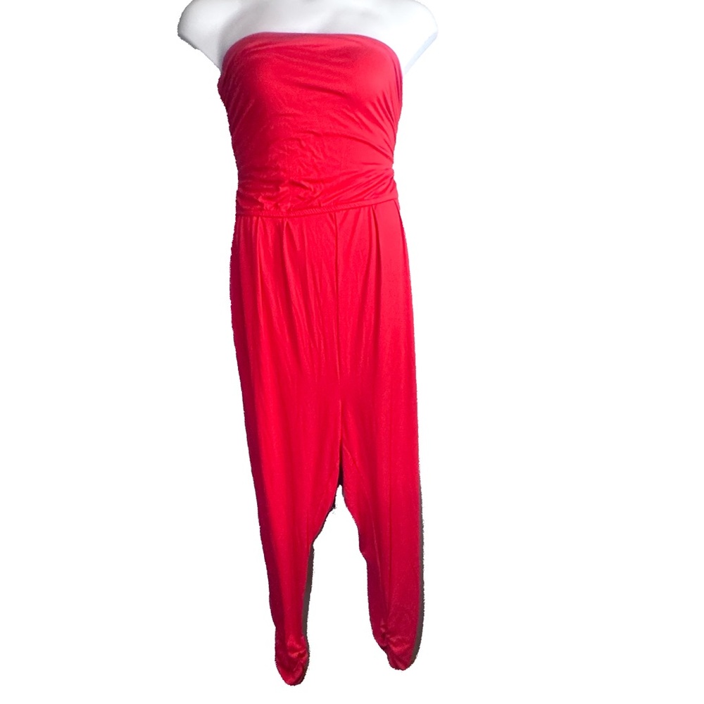 Rouge Collection Strapless Red Harem Jumpsuit – Size 4X - Picture 5 of 13